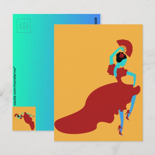Flamenco Dancer Briefkaart (Voorkant / Achterkant)