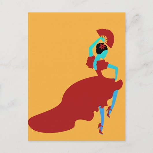Flamenco Dancer Briefkaart (Voorkant)