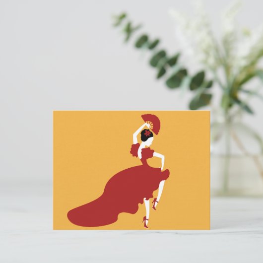 Flamenco Dancer Briefkaart (Staand voorkant)