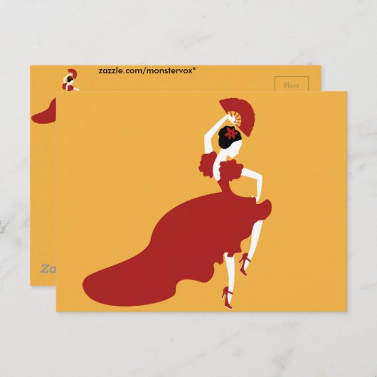 Flamenco Dancer Briefkaart (Voorkant / Achterkant)