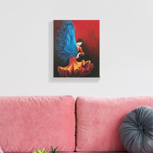 Flamenco Dancer Canvas Afdruk (Insitu (Woonkamer))