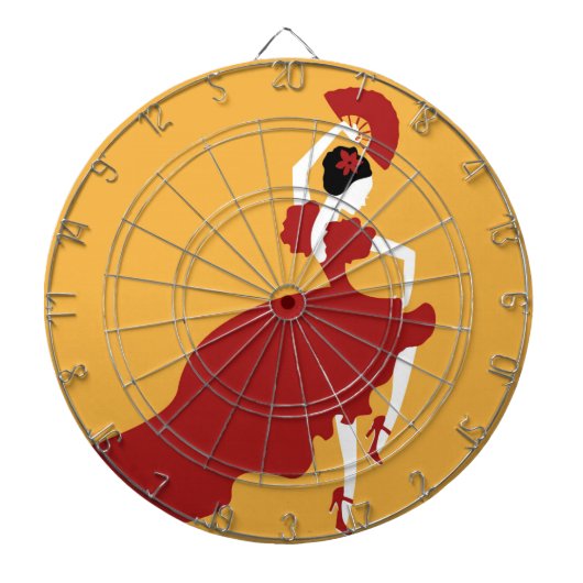 Flamenco Dancer Dartbord (Voorkant)