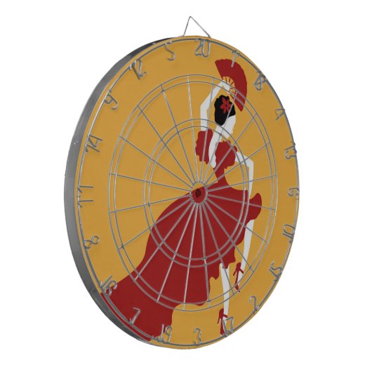Flamenco Dancer Dartbord (Voorkant Links)