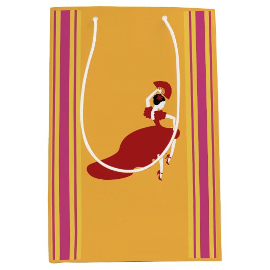 Flamenco Dancer Gift Bag Medium Cadeauzakje (Voorkant)