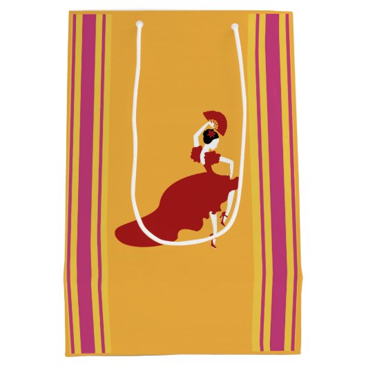 Flamenco Dancer Gift Bag Medium Cadeauzakje (Achterkant)