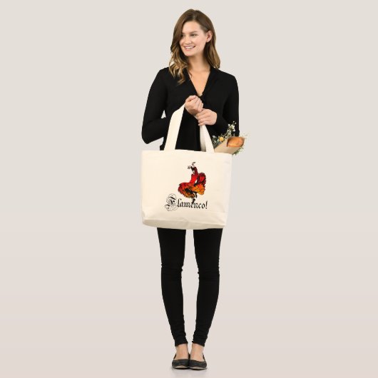 Flamenco Dancer Grote Tote Bag (Voorkant (model))