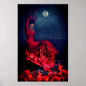 Flamenco Dancer in brand Poster (Voorkant)