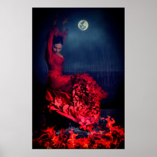 Flamenco Dancer in brand Poster