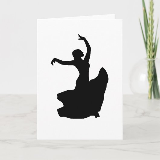 Flamenco Dancer in de witte cirkel Kaart (Voorkant)