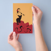 flamenco dancer in een spectaculair podium flyer (Hand)