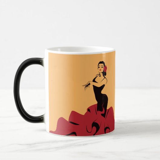 flamenco dancer in een spectaculair podium magische mok (Links)