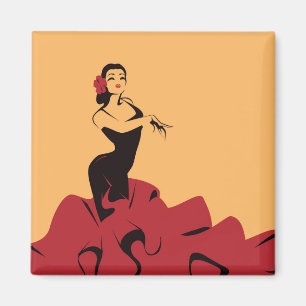 flamenco dancer in een spectaculair podium magneet