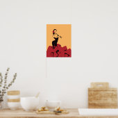 flamenco dancer in een spectaculair podium poster (Keuken)