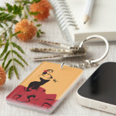 flamenco dancer in een spectaculair podium sleutelhanger (Voorkant Rechts)