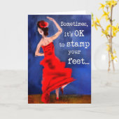 Flamenco Dancer Inspirerend design Kaart (Gele Bloem)