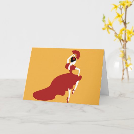 Flamenco Dancer Kaart (Gele Bloem)