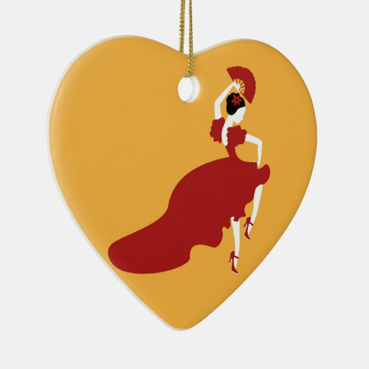 Flamenco Dancer Keramisch Ornament (Rechts)
