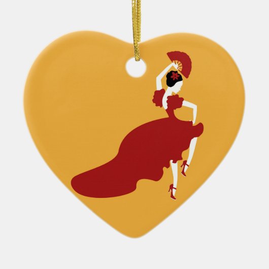 Flamenco Dancer Keramisch Ornament (Voorkant)