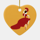 Flamenco Dancer Keramisch Ornament (Achterkant)