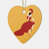 Flamenco Dancer Keramisch Ornament (Links)