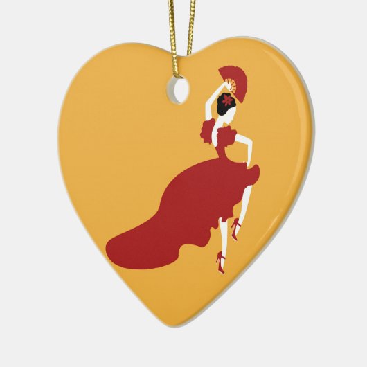 Flamenco Dancer Keramisch Ornament (Links)