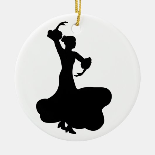 Flamenco Dancer Keramisch Ornament (Voorkant)