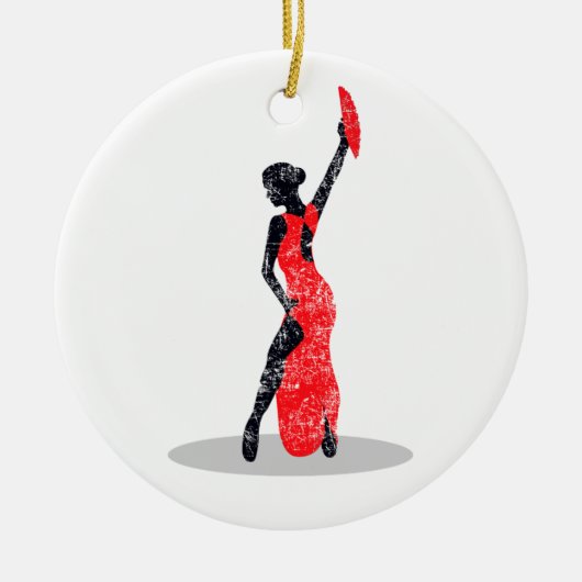 Flamenco Dancer Keramisch Ornament (Voorkant)