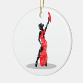 Flamenco Dancer Keramisch Ornament (Links)