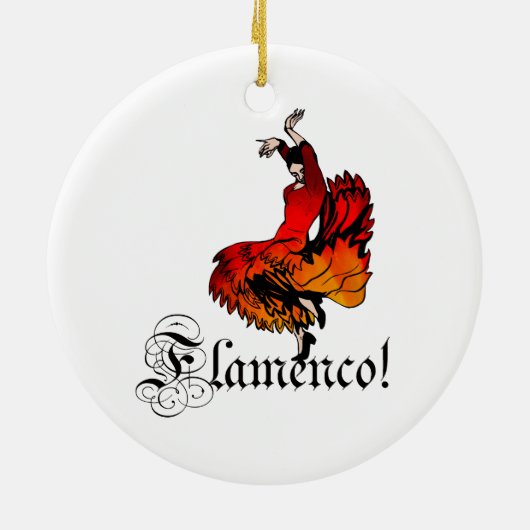 Flamenco Dancer Keramisch Ornament (Achterkant)