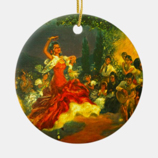 Flamenco Dancer Keramisch Ornament (Voorkant)