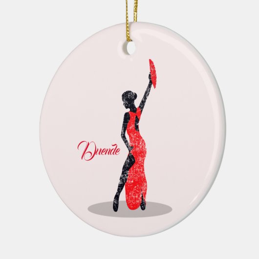 Flamenco Dancer Keramisch Ornament (Links)