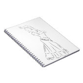 Flamenco Dancer Line Art Notitieboek (Rechterzijde)