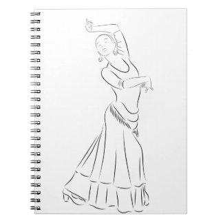 Flamenco Dancer Line Art Notitieboek