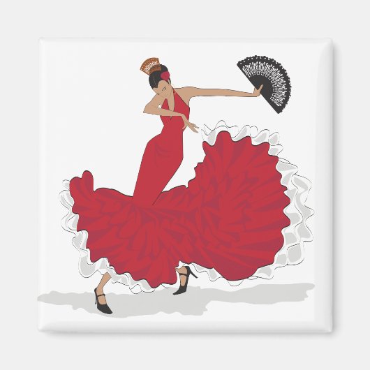 Flamenco Dancer Magnet (Voorkant)