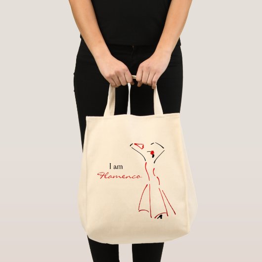 Flamenco Dancer met Slogan Tote Bag (Voorkant (product))