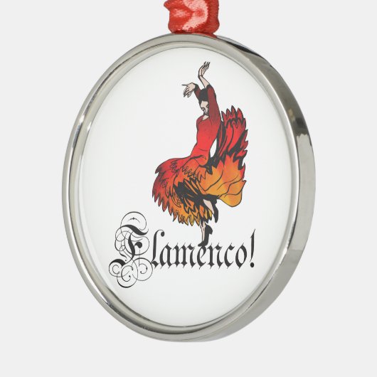 Flamenco Dancer Metalen Ornament (Links)