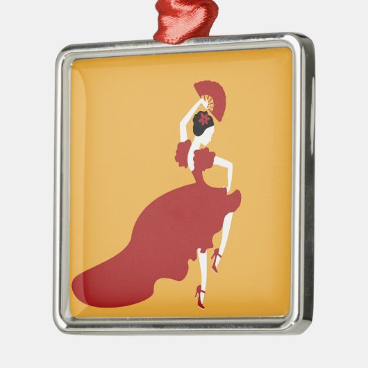 Flamenco Dancer Metalen Ornament (Links)