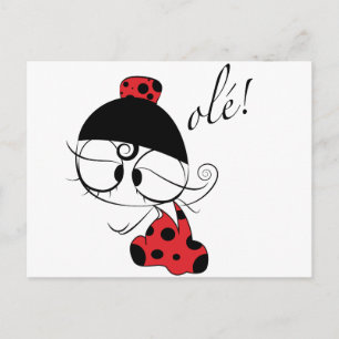 Flamenco dancer ole! briefkaart