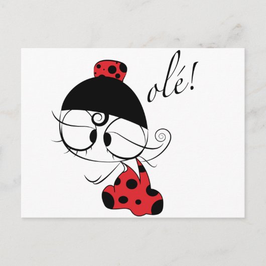 Flamenco dancer ole! briefkaart (Voorkant)