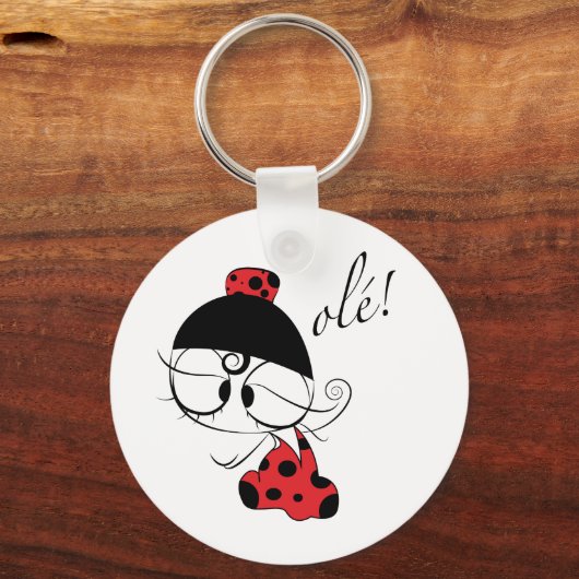 Flamenco dancer ole! sleutelhanger (Voorkant)