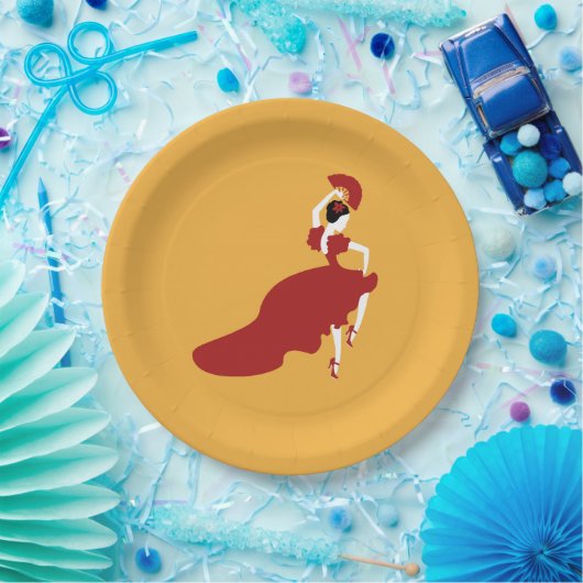 Flamenco Dancer Paper-Bord Papieren Bordje (Feest)