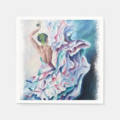 FLAMENCO DANCER PAPIEREN SERVETTEN (Voorkant)