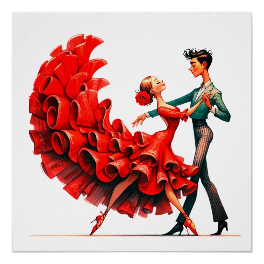 Flamenco Dancer Perfect Poster (Voorkant)