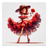 Flamenco Dancer Perfect Poster (Voorkant)