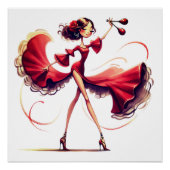Flamenco Dancer Perfect Poster (Voorkant)