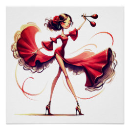 Flamenco Dancer Perfect Poster