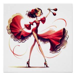 Flamenco Dancer Perfect Poster