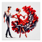 Flamenco Dancer Perfect Poster (Voorkant)