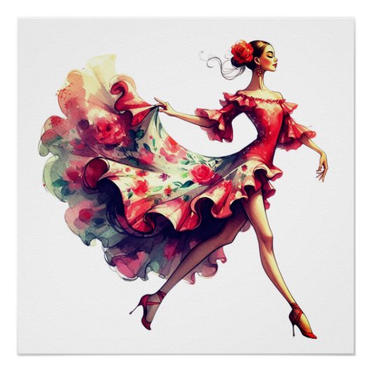 Flamenco Dancer Perfect Poster (Voorkant)