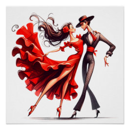 Flamenco Dancer Perfect Poster